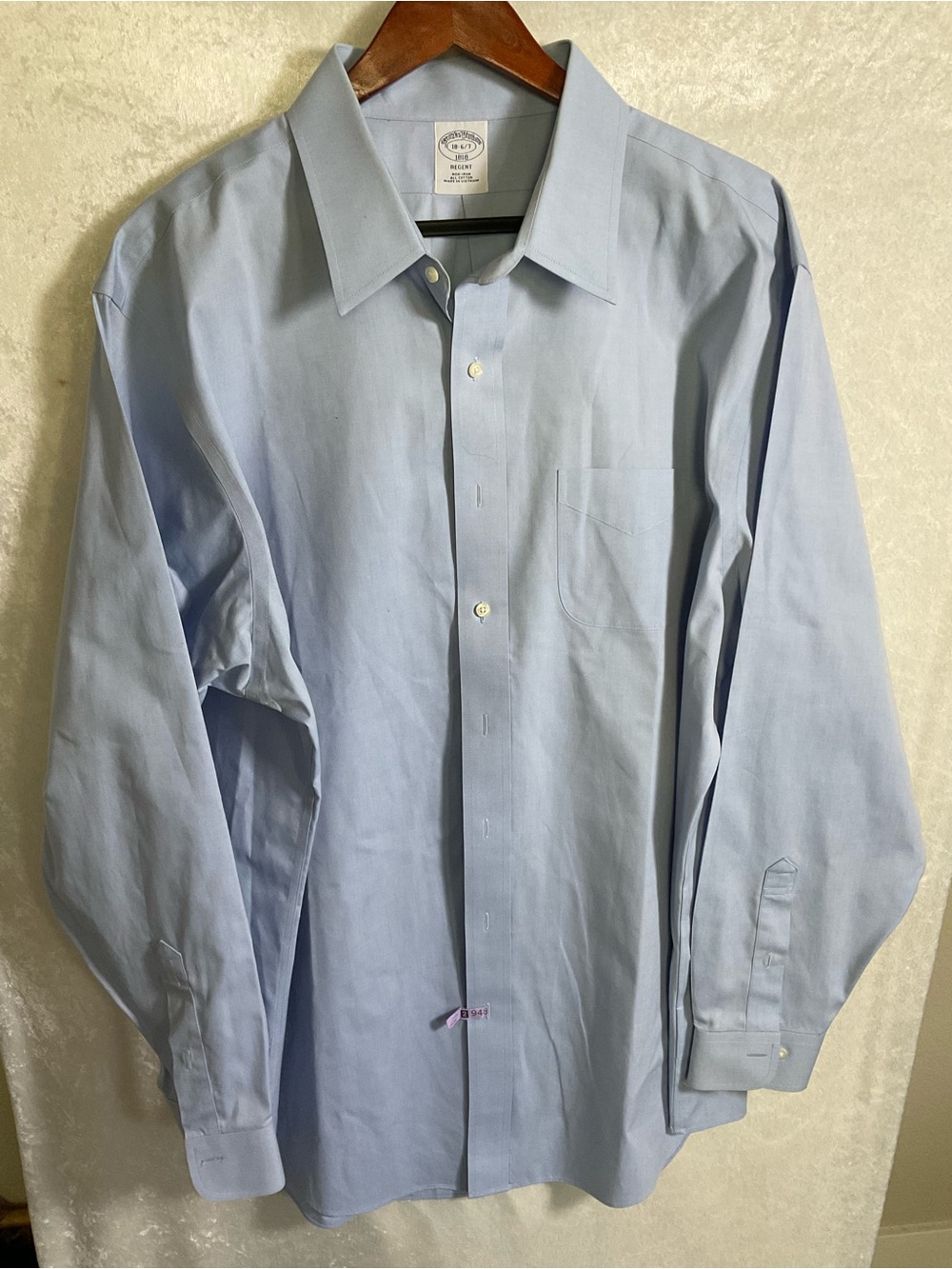 Brooks Brothers Light Blue Point-Collar Dress Shirt